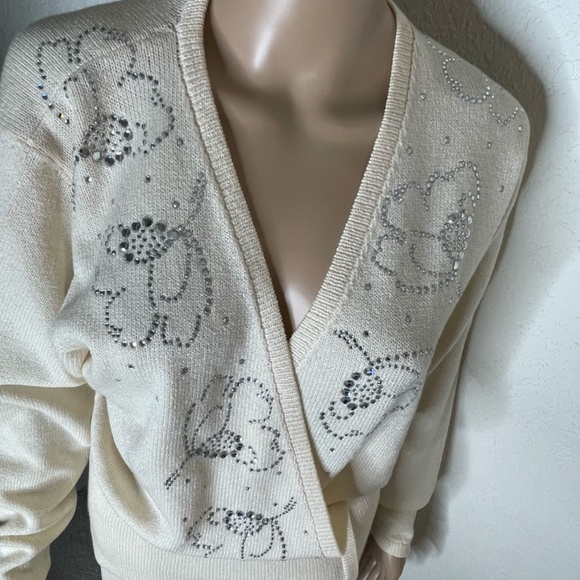 Vtg St. John by Marie Gray Sweater Skirt Set Santana Knit Size 10 Cream - Picture 6 of 15